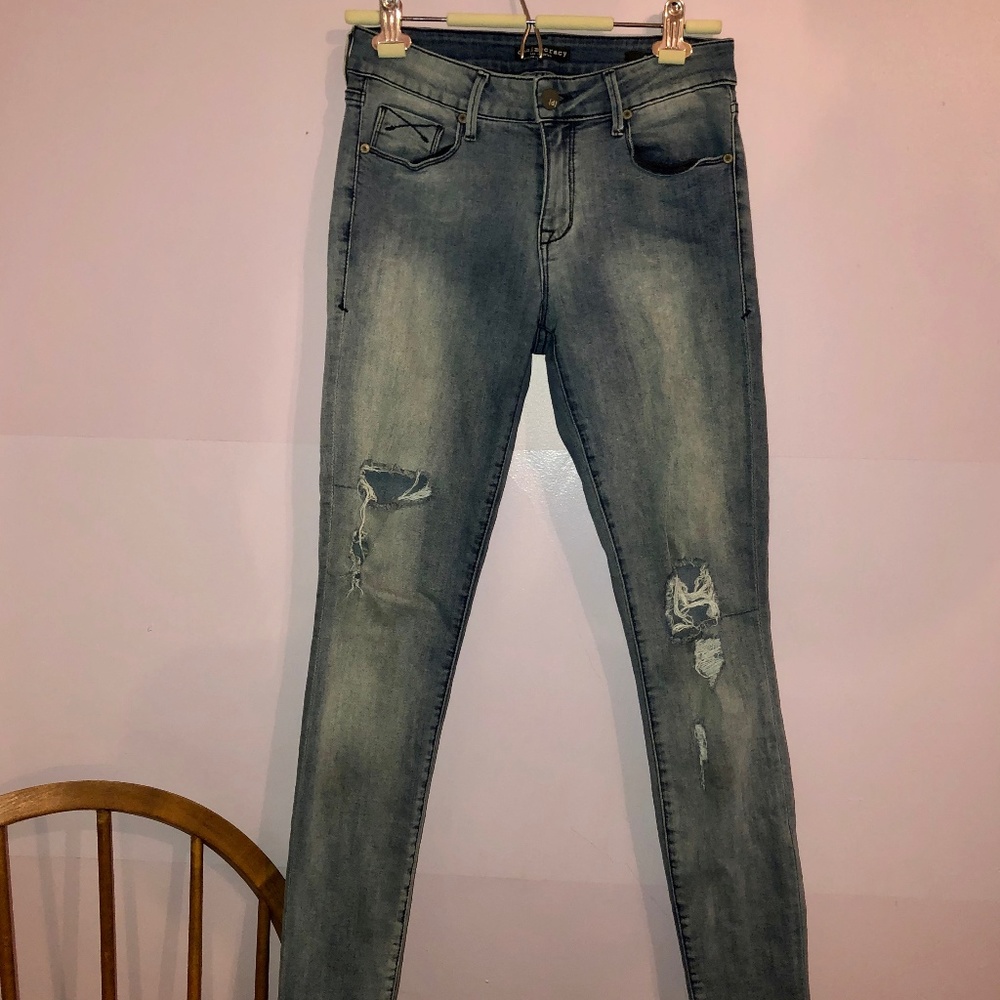 Denimocracy LA Acid Wash Grey Skinny Jeans